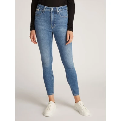 Abbildung von Calvin Klein Jeans HIGH RISE Super Skinny Fit, Damen, Größe: 25, Denim medium