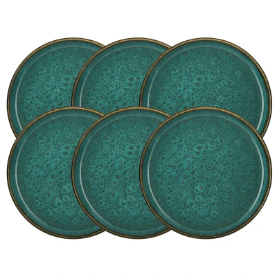 Abbildung von Bitz Frühstücksteller matt green / shiny 21 cm Set6
