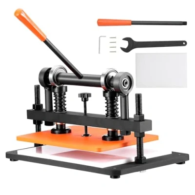 Abbildung von VEVOR Leder Stanzmaschine Manuelle Lederschneidemaschine 36 x 26 cm, Prägemaschine 1,5 t Belastbare Geeignet für Leder, PVC/EVA Schaumstoff, nicht Klebende Materialien