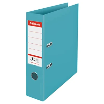 Abbildung von Esselte No.1 A4 Ordner PP, 500 Blatt Kapazität, 75 mm Rückenbreite, leichter &amp; robuster für Zuhause/Büro, zur Schreibtischorganisation, Colour&#039;Breeze Serie, Blau, 626504