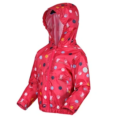Abbildung von Regatta Unisex Kinder Muddy Puddle Jacket Outdoorjacke, BrightBlushPolkaDot, 36 48
