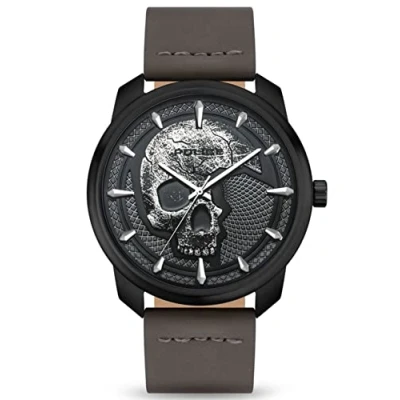 Abbildung von Police Herren Analog Quarz Uhr mit Leder Armband PL15714JSU61A