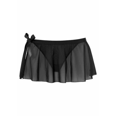 Abbildung von petite fleur gold Stringrock, aus leicht transparentem Netzmaterial
