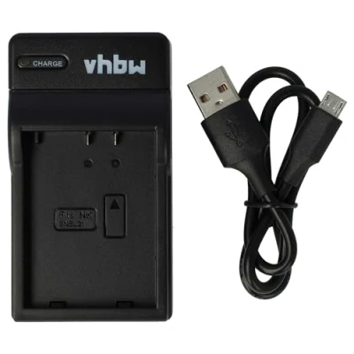 Abbildung von vhbw USB Ladegerät kompatibel mit Nikon EN EL21 Kamera Camcorder/Akku Ladeschale, Ladeanzeige, 8,4 V