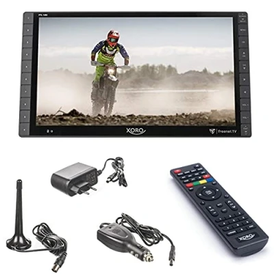 Abbildung von netshop 25 Set: Xoro PTL 1450 + 6 Monate Freenet GRATIS. Tragbarer DVB T2 Fernseher mit Akku Camping TV (USB Mediaplayer, MicroSD, Teleskopantenne, Fernbedienung) 14 Zoll (35.5 cm) schwarz