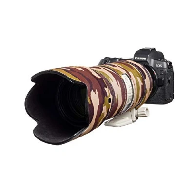Abbildung von easyCover Lens Oak Objektivschutz Schutz für Ihr Kameraobjektiv Geeignet Canon EF 70 200mm f/2.8 is II und III USM Braune Camouflage