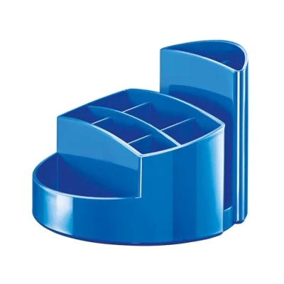 Abbildung von HAN Schreibtischköcher RONDO, Stiftehalter mit 9 Fächern, Schreibtisch Organizer, Briefschlitz und Gummifüßen, Premiumqualität, 17460 94, blau