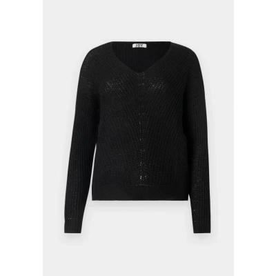 Abbildung von JDY NEW Megan LS NOOS Strickpullover, Damen, Größe: XXS, Black