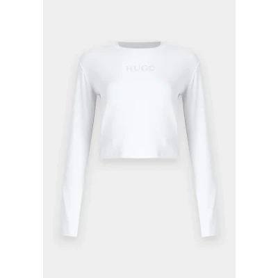 Abbildung von HUGO Della Langarmshirt, Damen, Größe: Large, White