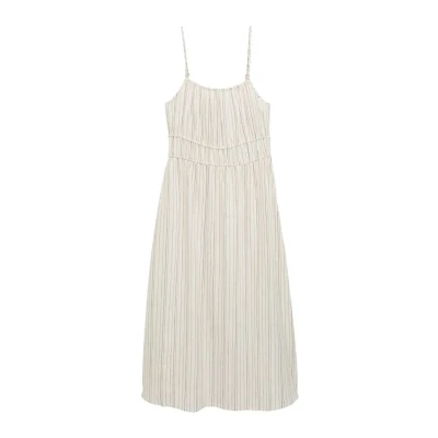 Abbildung von TOM Tailor Denim Freizeitkleid, Damen, Größe: XL, White olive vertical stripe