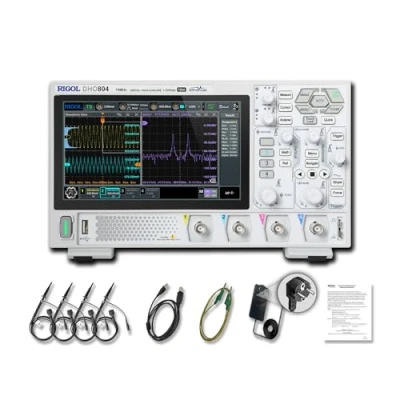 Abbildung von RIGOL Oszilloskop,DHO804 Tragbares Digitales Oscilloscope,70MHz Bandbreite,4 analoge Kanäle,12bit vertikale Auflösung,niedriges Grundrauschen,Unterstützung für mobile Netzteile