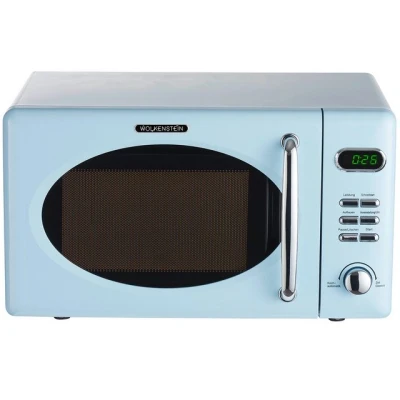 Abbildung von WOLKENSTEIN Mikrowelle WMW720 LB, Retro, 700 W, blau, Automatische Garprogramme 8, Auftaufunktion, 20,00 l, digitaler Timer