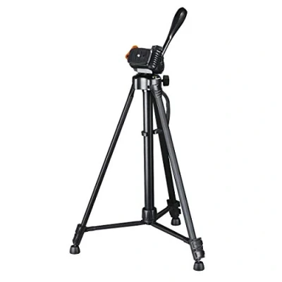 Abbildung von Hama Stativ „Gamma 153“ mit drehbarem Kugelkopf (leichtes Kamerastativ aus Aluminium, Fotostativ 2 Fach ausziehbar von 58 153 cm, Dreibeinstativ Traglast 3 kg, Gewinde ¼“) schwarz