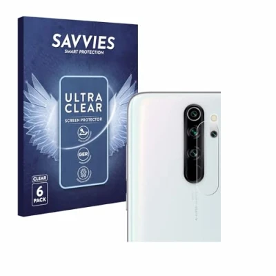 Abbildung von Savvies 6 Stück Schutzfolie für Xiaomi Redmi Note 8 Pro (NUR Kameraschutz) Displayschutz Folie Ultra Transparent