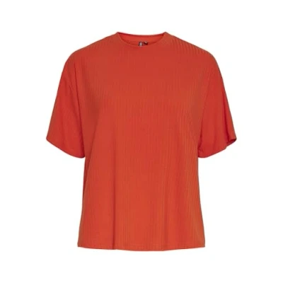 Abbildung von Pieces Pckylie Tshirt basic, Damen, Größe: XL, Tangerine tango