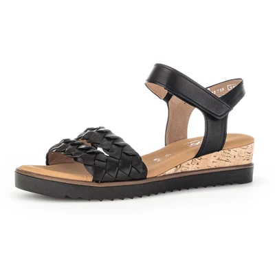Abbildung von Gabor Keilsandalette, Damen, Größe: 39, Schwarz Schuhe