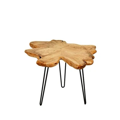 Abbildung von Beistelltisch Woody 410 Zedernholz Metall Klarlack Couchtisch Tisch Stubentisch
