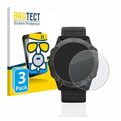 Abbildung von BROTECT Entspiegelungs Schutzglas für Garmin Fenix 6X Pro (3 Stück) Schutz Folie Panzerfolie Glas Matt [Extrem Kratzfest 9H, Anti Reflex]