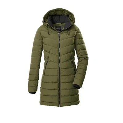 Abbildung von G.I.G.A. DX Damen Steppparka/Funktionsparka in Daunenoptik mit abzippbarer Kapuze GW 74 WMN QLTD PRK, olivgrün, 36, 43538 000
