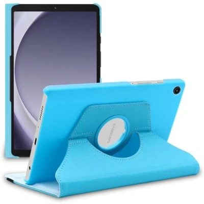Abbildung von ebestStar Hülle für Samsung Galaxy Tab A9 8.7 SM X110 (2023), Drehbar Schutzhülle, PU Lederhülle, Rotierende Ständer Etui, Rotating Case Cover, Blau