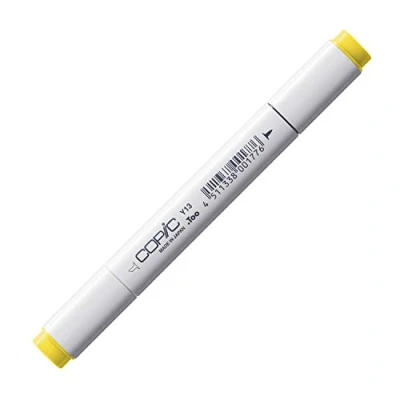 Abbildung von COPIC Classic Marker Typ Y 13, Lemon Yellow, professioneller Layoutmarker, mit einer breiten und feinen Spitze