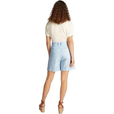 Abbildung von Tommy Hilfiger MIX Pleated Short Shorts, Damen, Größe: 36, Breezy blue