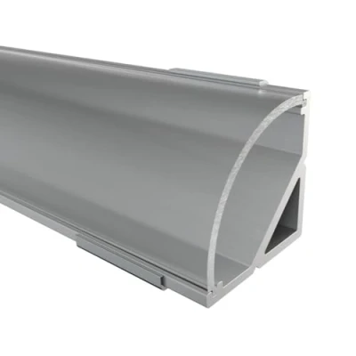 Abbildung von Alumino LED Aluminiumprofil Eloxiert 150 cm Eckprofil Semi Abdeckung für 16 mm Streifen kompatibel mit Philips Hue Spree