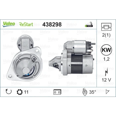 Abbildung von VALEO 438298 Anlasser 12 1,2 11 NEW STOP&amp;START ORIGINAL PART FORD: C Max 2, FOCUS 3 Turnier,