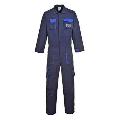 Abbildung von Portwest Texo Kontrast Overall, Größe: XL, Farbe: Marine, TX15NARXL