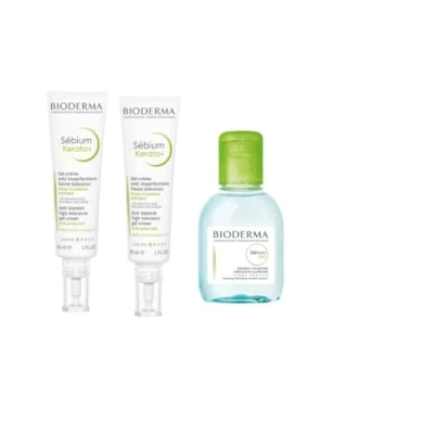 Abbildung von Bioderma Sebium Kerato Plus + H2O Befeuchtet &amp; reinigt Hohe Toleranz Anti Pickel Markierungen Gesicht Zu Akne neigende Haut