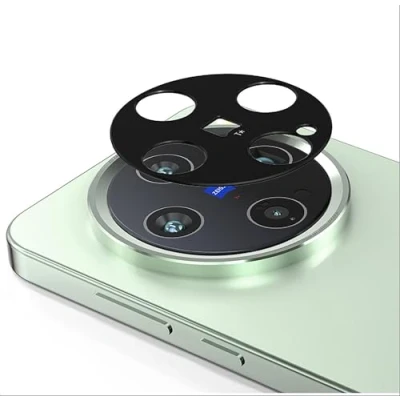 Abbildung von GIOPUEY Kamera Schutzfolie Kompatibel mit VIVO X200 Pro Mini, [2 Pack] Metalle Schutzrahmen, [Kratzfest] Black