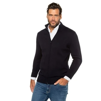 Abbildung von JP1880 Strickjacke, Herren, Größe: XL, Dunkel marine