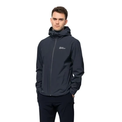 Abbildung von Jack Wolfskin PACK &amp; GO Shell Regenjacke / wasserabweisende Jacke, Herren, Größe: XXL, Night blue