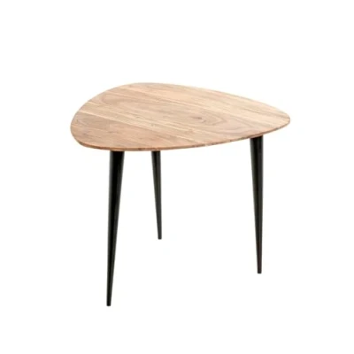 Abbildung von HAKU Couchtisch in akazie, schwarz, Massivholz, Metall 55x46x55 (BxHxT)