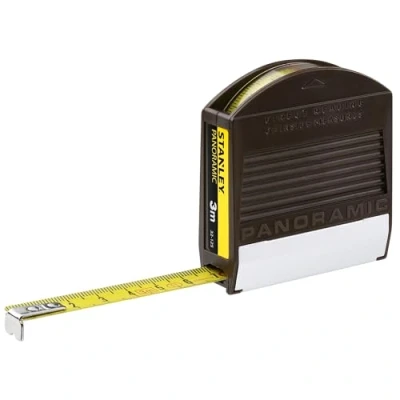 Abbildung von Stanley Bandmaß Panoramic mit Sichtfenster, ABS Synthetik, Schwarz, 3 m, 12,5 mm