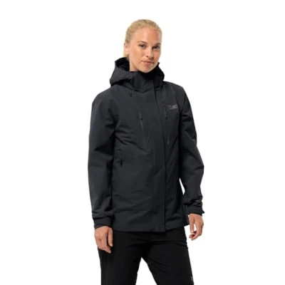 Abbildung von Jack Wolfskin Jasper Outdoorjacke, Damen, Größe: Medium, Black