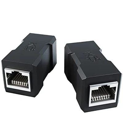 Abbildung von KabelDirekt 2x RJ45 Kupplung besonders robust (LAN Kabel Verlängerung 10 Gbit/s, Netzwerkkabel Verbinder &amp; Ethernet Koppler, zwei Buchsen, verbindet verlängert Patchkabel unkompliziert)