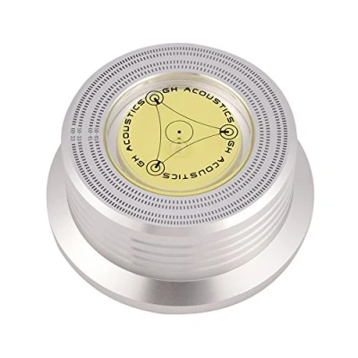 Abbildung von ASHATA Plattenspieler Disc Record Gewicht, 50/60Hz Wasserwaage Schallplatten Plattenstabilizer,LP Rekord Stabilisator Clamp Plattenklemme Schallplattenauflagegewicht 2
