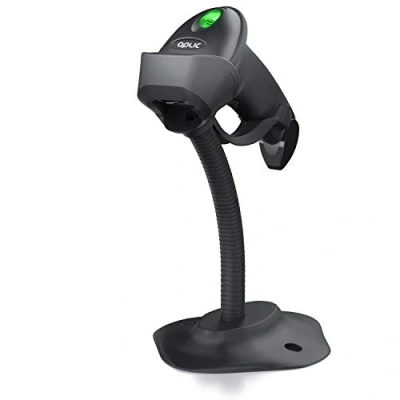 Abbildung von CSL Wireless Barcode Scanner 2.4 GHz 1D 2D, 2000 mAh, inkl. Standfuß, Funk Barcodescanner kabellos, Barcodeleser, Handscannen QR Code, kompatibel mit iOS PC Computer Handy Android