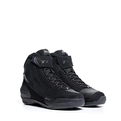 Abbildung von TCX Jupiter 5 Gore Tex, Herren Motorradschuhe, Schützend, mit Tex Performance Membran in Wildleder Obermaterial Integriert, Schnürung und Klettverschluss, Schwarz