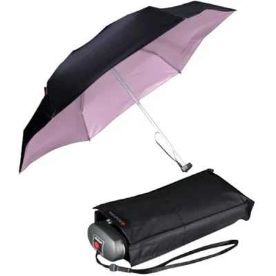 Abbildung von Knirps® Taschenregenschirm Mini Schirm Travel klein leicht kompakt, UV Schutz, mit Hitze Schutz unter dem Schirmdach