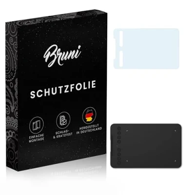 Abbildung von Bruni Schutzfolie kompatibel mit XP PEN Deco mini7 Folie, glasklare Displayschutzfolie (2X)