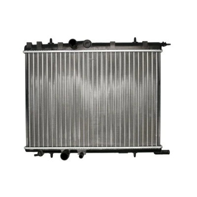 Abbildung von THERMOTEC D7P008TT Kühler, Motorkühlung 544 380 23 Schaltgetriebe Kühlrippen mechanisch gefügt PEUGEOT: 206 Schrägheck, 307 CC