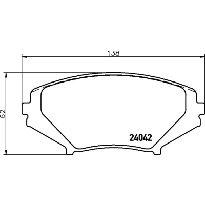Abbildung von HELLA 8DB 355 010 881 Bremsbelagsatz nicht für Verschleißwarnanzeiger vorbereitet MAZDA: RX 8