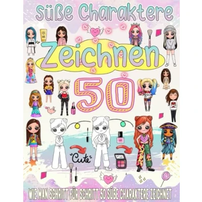 Abbildung von zeichnen lernen süße Charaktere: Supersüße Zeichnungen, um Schritt für zu lernen, wie man Kawaii Kunst zeichnet