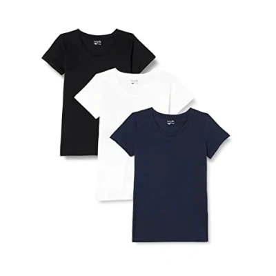 Abbildung von Berydale Damen Bd157 T Shirt, Schwarz/ Dunkelblau/ Weiß (3er Pack), XL EU