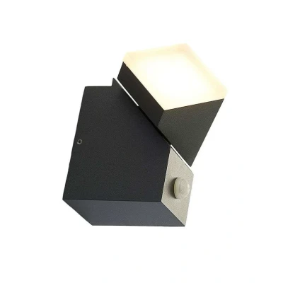 Abbildung von Lindby LED Außenwandleuchte Sally, 15 cm, grau, verstellbar