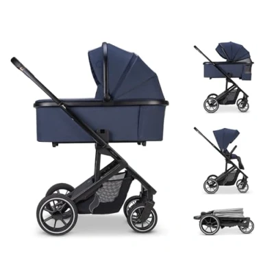 Abbildung von Osann Kombi Kinderwagen Juntos inkl. Babywanne, Sportsitz, Regenverdeck Cobalt