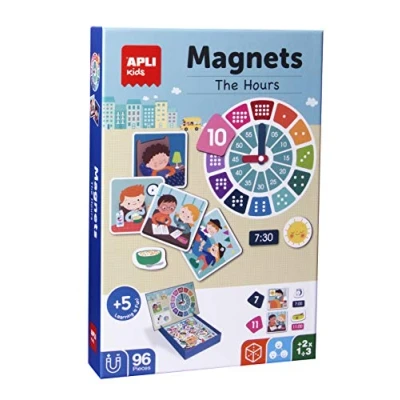 Abbildung von APLI Kids 18573 Aprendo las horas Magnetisches Spiel, Mehrfarbig, único