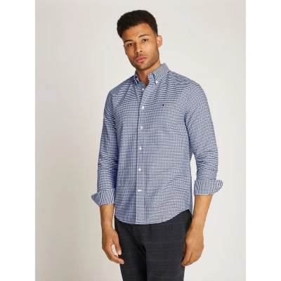 Abbildung von Tommy Hilfiger Heritage Gingham Shirt Hemd, Herren, Größe: Small, Desert sky/optic white
